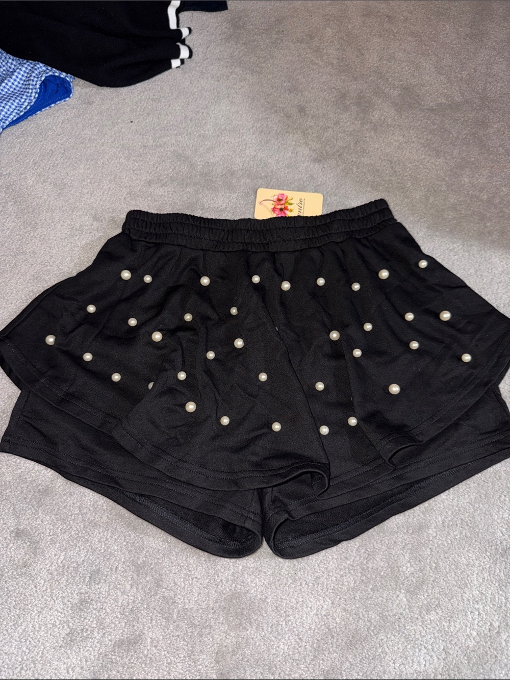 Black Pearl-Embellished Women’s Skort